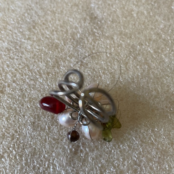 Vintage pearl and more stone ring - Picture 3 of 5